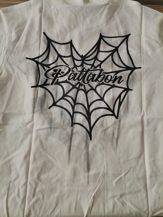 Spidier Тениски Бяла и Черна с Верижка Кръст