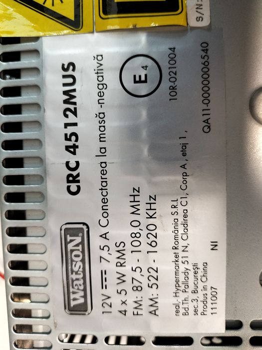 MP3 radio auto Watson