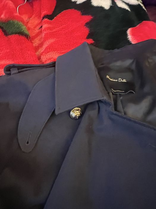 Vand trenci dama bleumarin Massimo Dutti