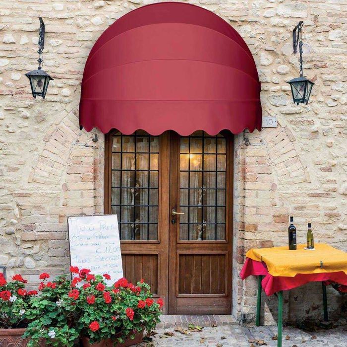 установка маркизы,маркизы с логотипом,Зонт из акрила и тента