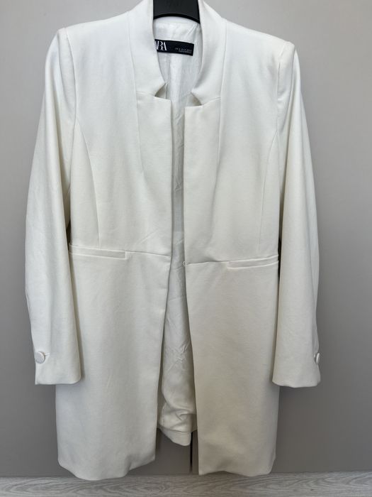 Пролетно сако/ палто в бял цвят