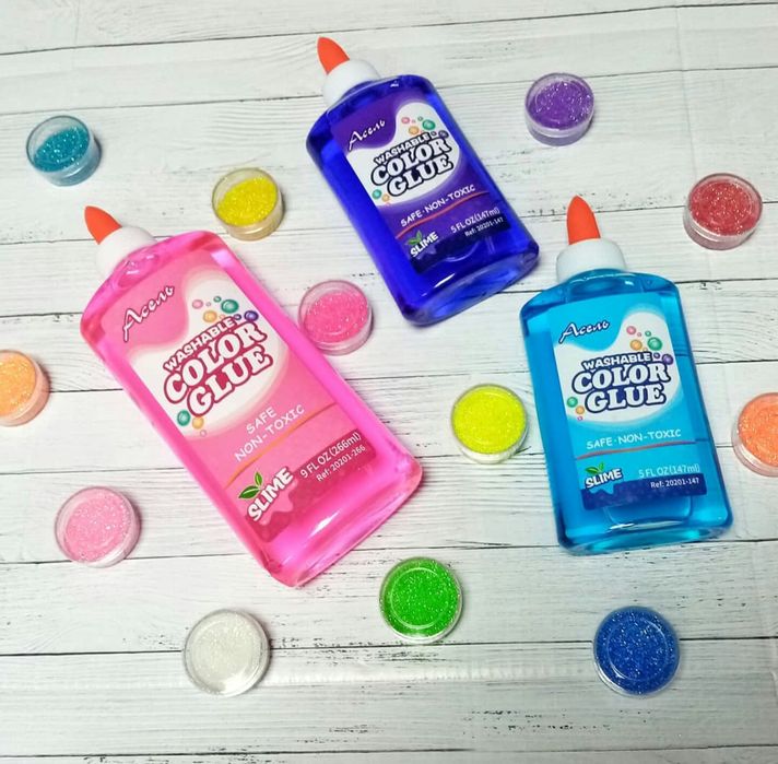 Блёсочки, паетки, бисер, клей для слайма