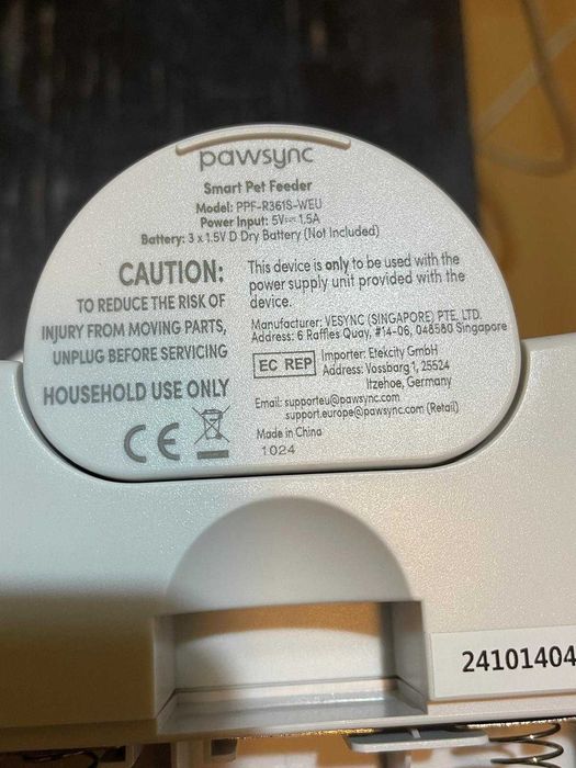 Pawsync Dispenser automat de hrană pentru animale, 2.4G WiFi