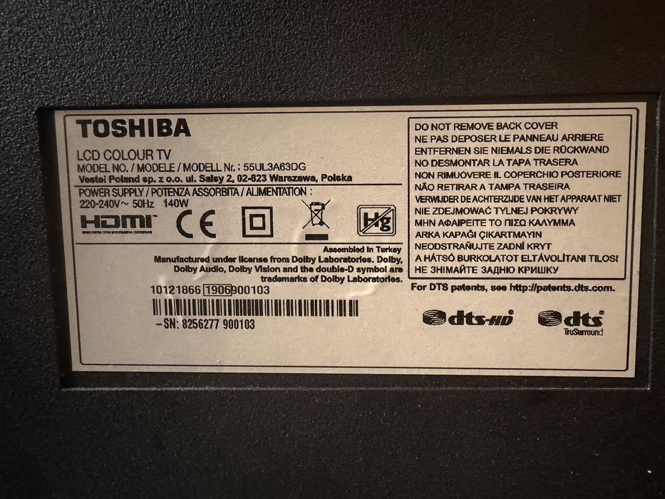 Toshiba 55UL3A63DG