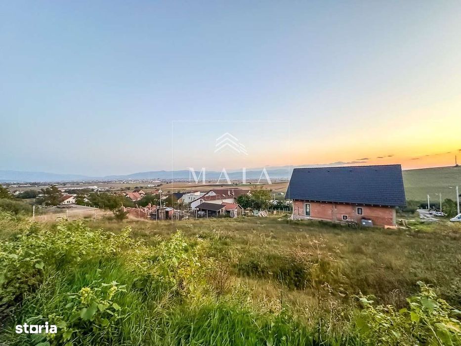 Teren de 874 mp cu vedere panoramica si proiect pentru casa, Sura Mare