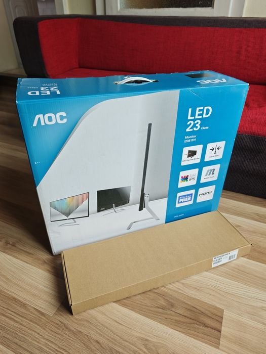 Monitor 23" AOC I2381FH, FHD, 4ms, tastatură și mouse Microsoft Wired Keyboard 600