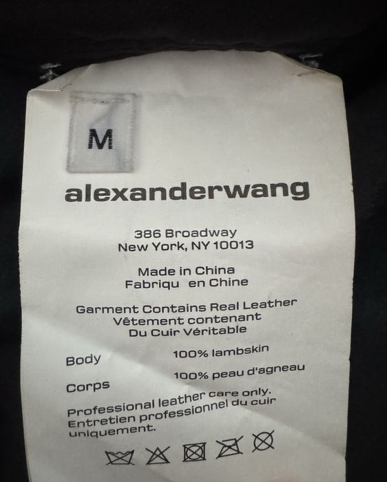 Кожен панталон Alexander Wang Размер М