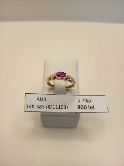 Inel aur 14 Karate cu rubin (1.70 grame) ID11193