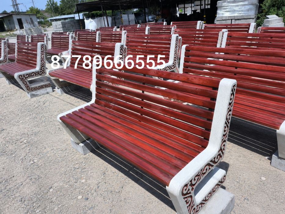 Уличные скамейки из композитного мрамора