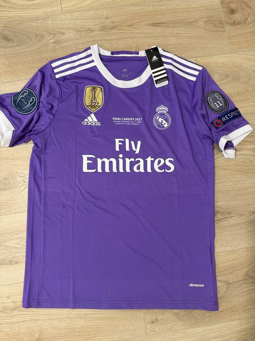 Tricou de fotbal Real Madrid Mov Toni Kroos 8 marime L Champions league Final