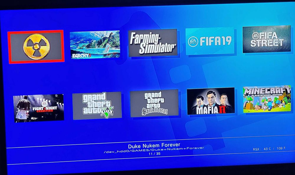 Consola Playstation PS3 super slim modata HEN + 35 jocuri - GTAV , NFS , MK , Minecraft , Fifa , Mafia + Bonus