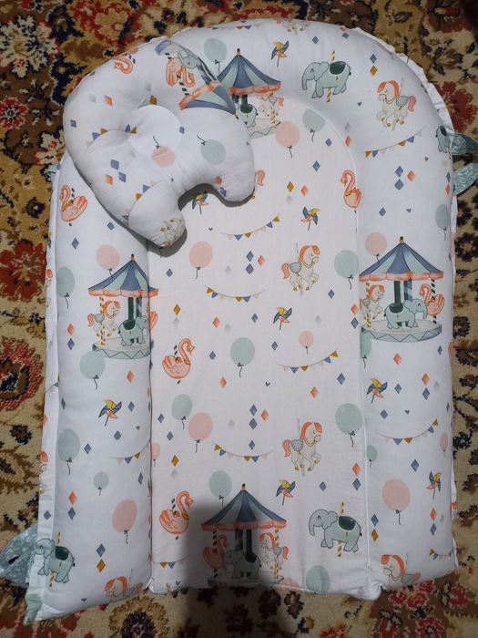 Детский кокон с подушкой