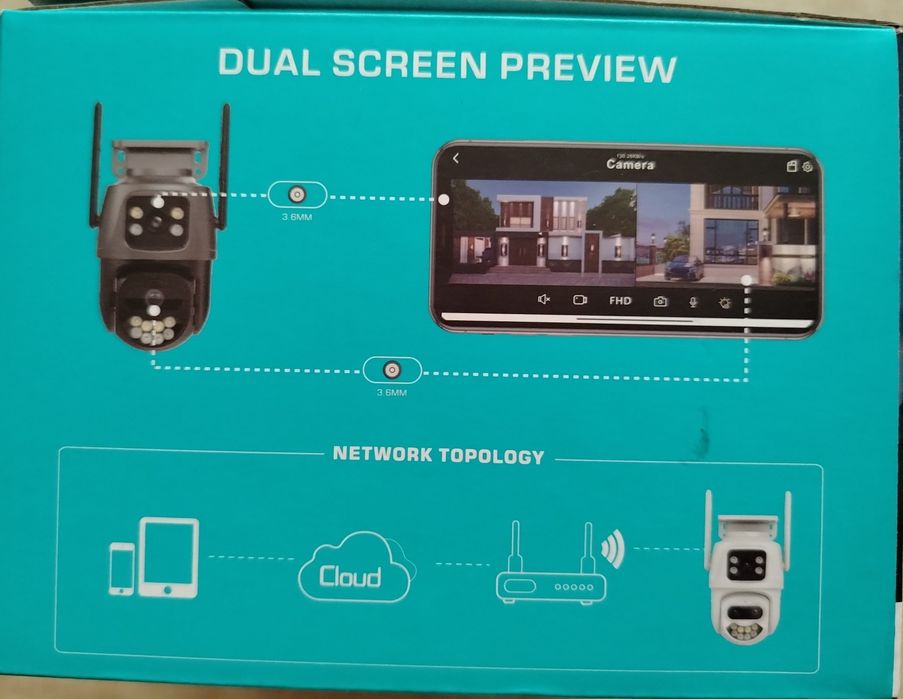 Wifi двойна улична видео камера