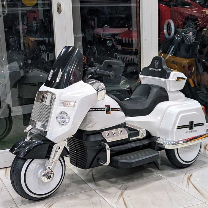 Motocicleta electrica Chopper Royce 2x 40W 12V cu telecomanda white