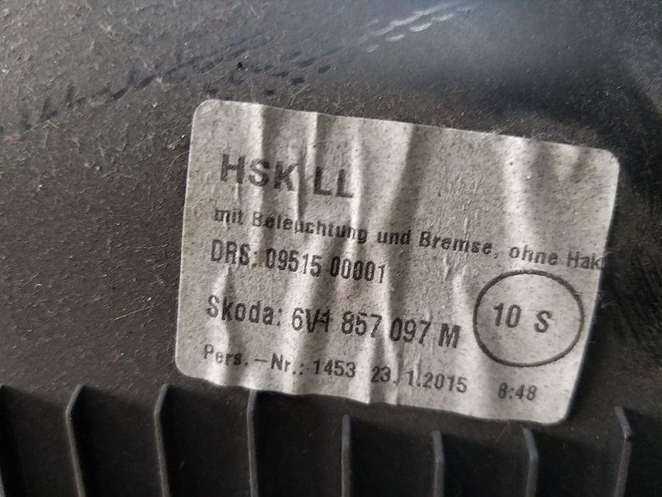 Torpedou skoda fabia 3 nj3 6v1857097m