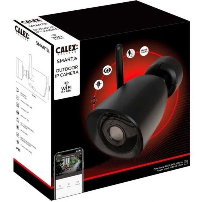 Cameră IP inteligentă de exterior Calex 2K 4MP, audio 2K, vedere nocturnă, detectare mișcare, WiFi