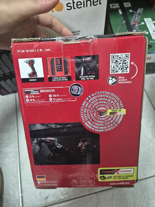 Mașină de înșurubat cu impact Einhell Professional TP-CW 18/260 Li BL