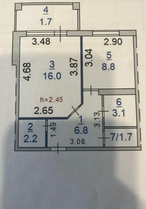 Продам 1 ком квартиру