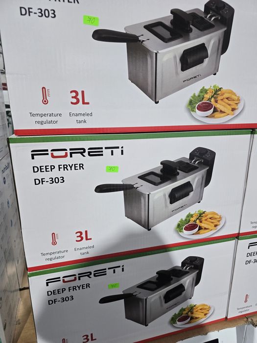 Нов Фритюрник Форети/Foreti 3 л, неръждаема стомана
