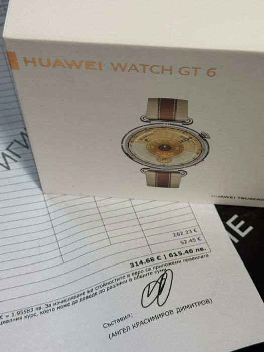 ЧИСТО НОВ 41mm Huawei watch Vivacom Гаранция  GT 6 | GT6 BT 2028