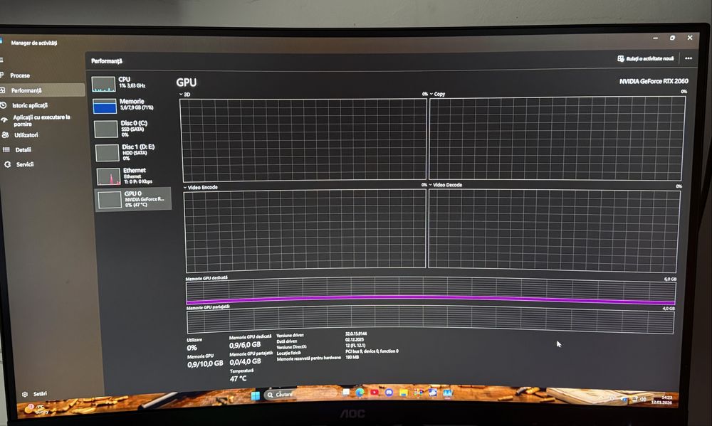 PC Gaming Ryzen 5 + RTX 2060 + 2 Monitoare 144Hz & 280Hz