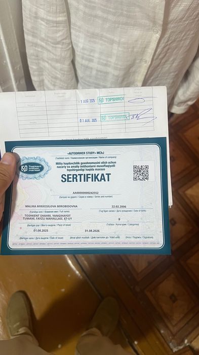 Haydovchilik guvohnomasiga tayyorlov kurslari,express kurs prava uchun