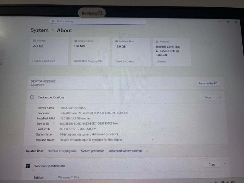Laptop Lenovo Thinkpad E580
