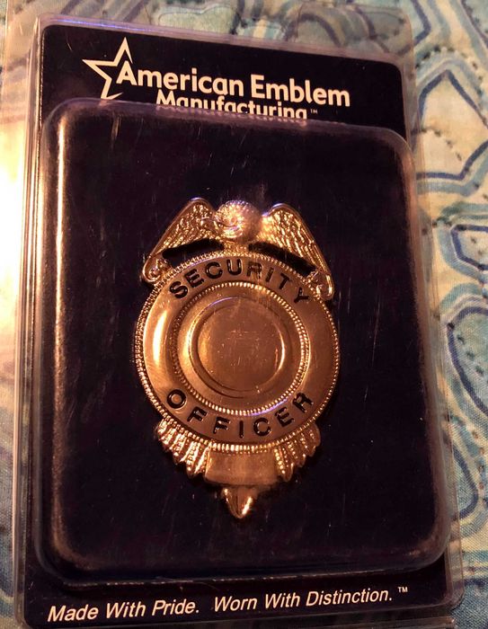 Insignă metalică Security Officer – American Emblem, colecție/uz