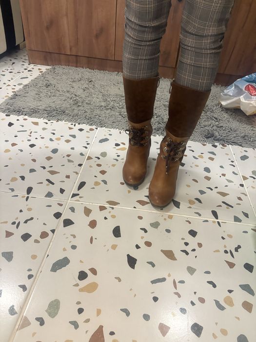 Дамски ботуши естествена кожа 37