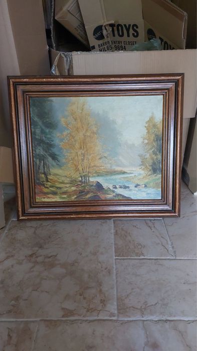 Картина от маслени бои с дървена рамка