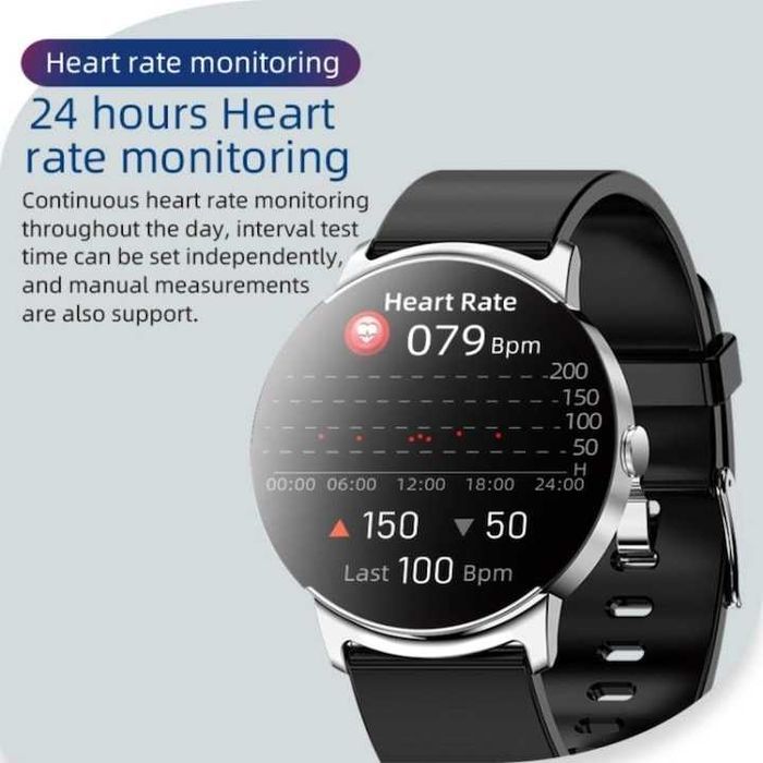 Ceas inteligent Smart Watch Control Monitorizare Ritm Cardiac Glicemie