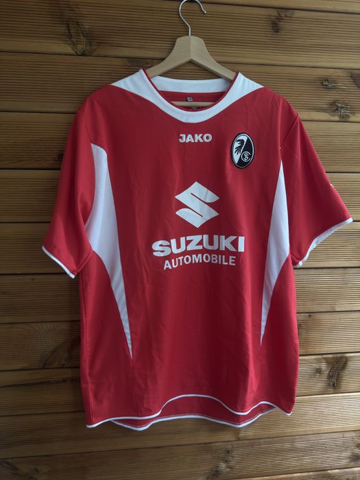 Ретро футболна тениска Jako Фрайбург (SC Freiburg) – Suzuki спонсор