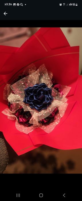 Букеты из атласных лент