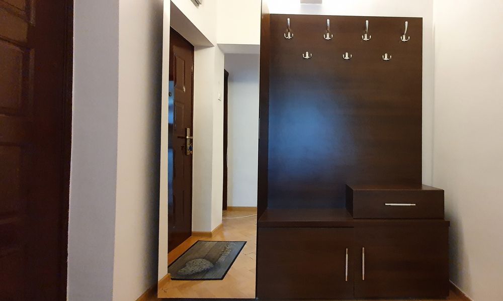 Cuier cu oglinda, culoare Wenge