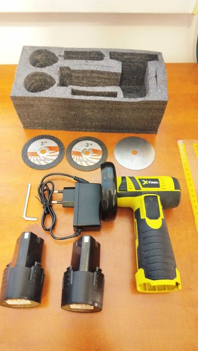 Mini polizor, unghiular cu acumulator Xtool, 12V, Ø76mm, accesorii incluse
