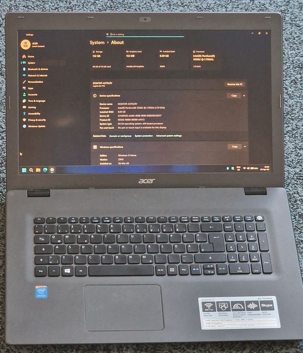 Laptop acer aspire E17