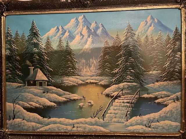 Tablou peisaj de iarnă