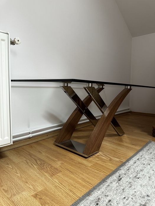 Masa de cafea din lemn cu sticla pentru living din Lem’s