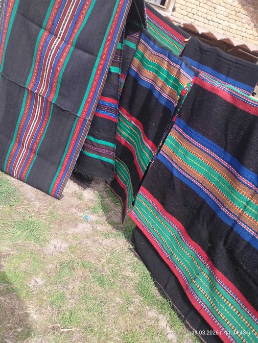 Ръчно тъкани ,нови памучни черги.