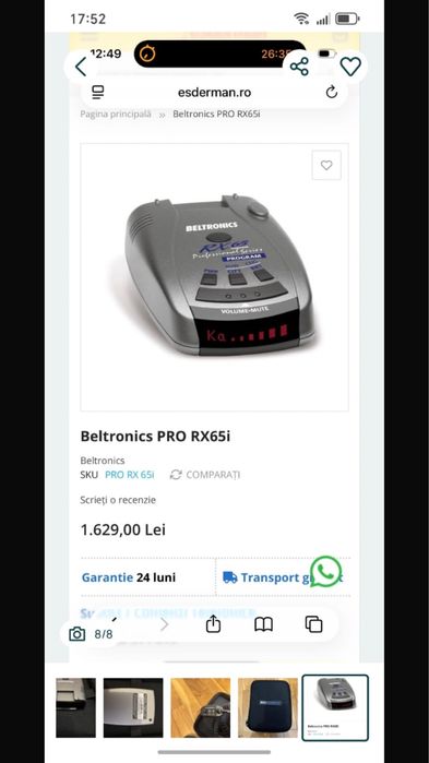 Detector radar Beltronics Rx 65