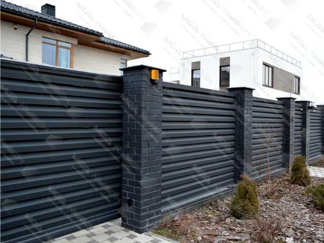 Забор жалюзи горизонтальный