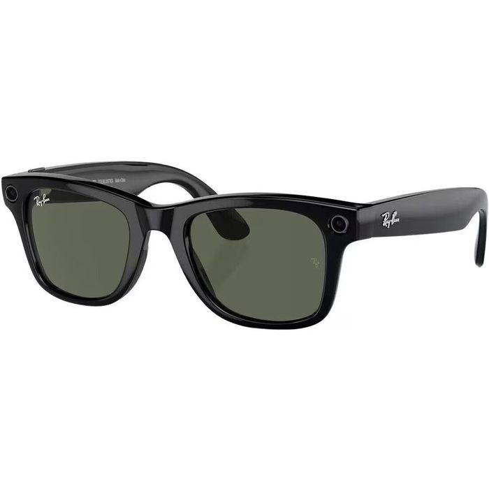 Ochelari Ray-Ban Meta wayfarer - IN GARANTIE - cu camera video - Shinny Black cu lentile G15 Green