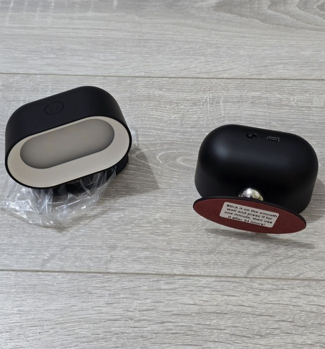 Set 2 aplice LED Amouhom B02 Black – control tactil & telecomandă