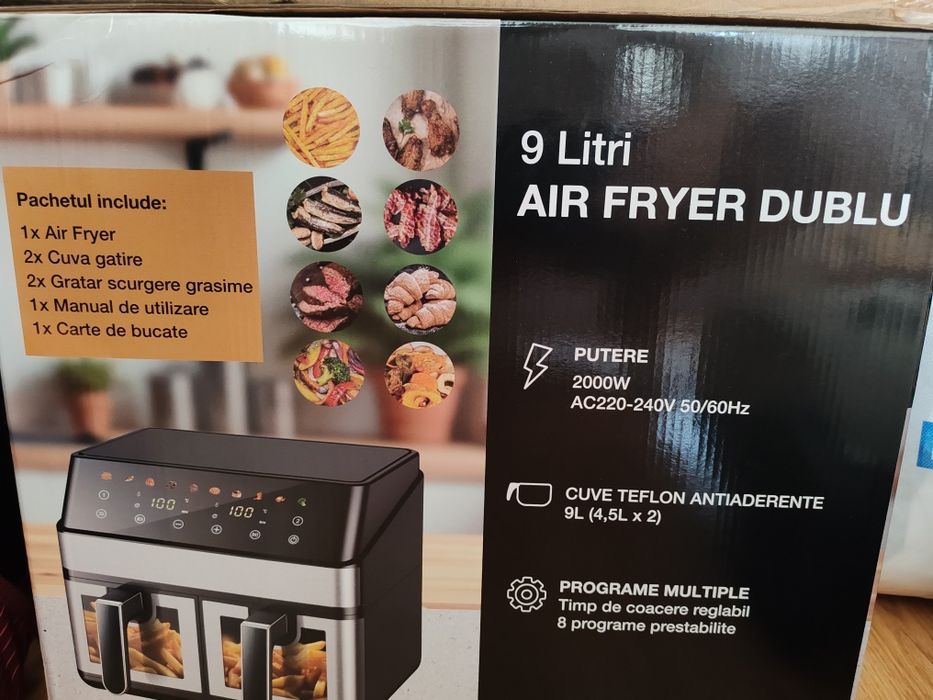 Vând Airfryer cu 2 cuve - 2 bucăți pe stoc-NOI