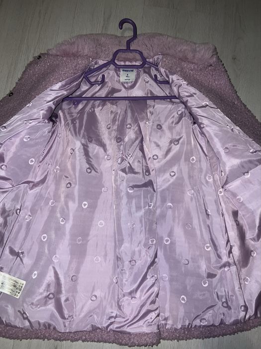 palton mov violet fete 9 ani