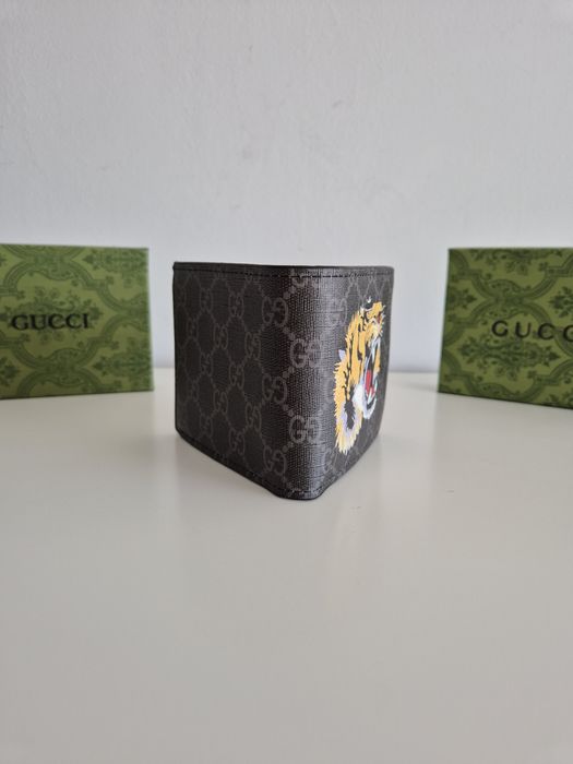 Portofel Gucci Tiger Negru/Apricot + Cutie.