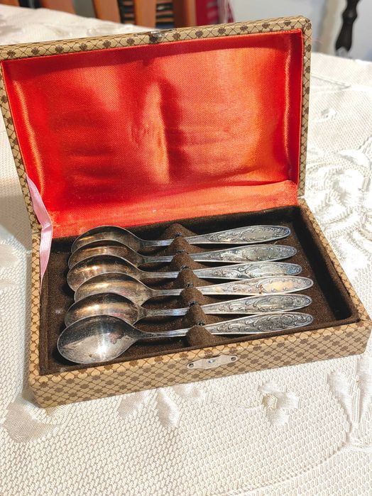 Прекрасен Комплект Оригинални Руски Соц СССР Мелхиор Лъжички 1970те г