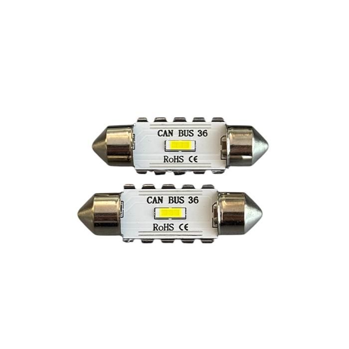 комплект led диодни габаритни крушки сулфитни, sv8,5 36 mm (c5w) ...