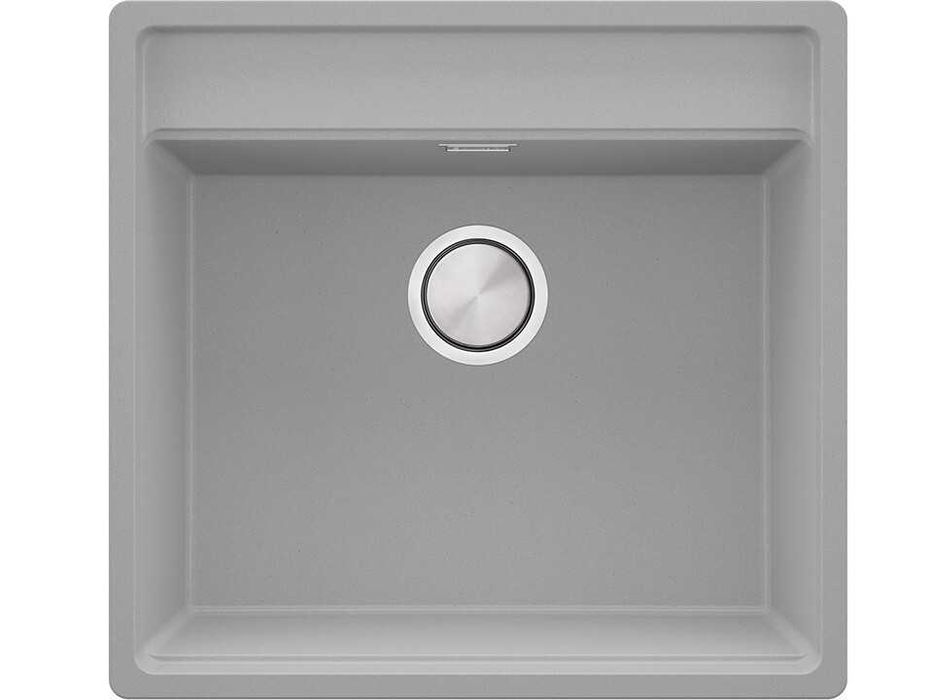 Сива кухненска мивка за вграждане под плот Берген 60 Low 560x530 мм