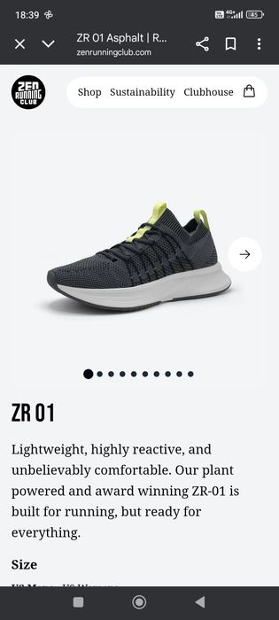 Маратонки за бягане Zen Running Club ZR 01
